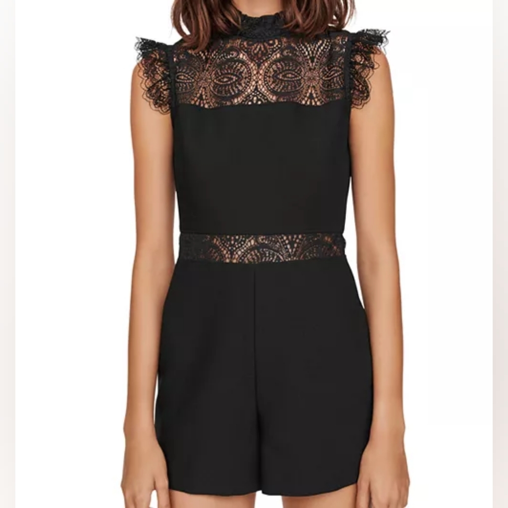 Maje Izona lace panel jumpsuit